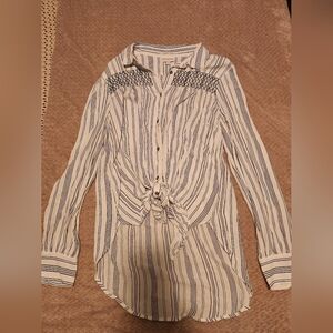 Shyanne Western Striped Button-Up Blouse